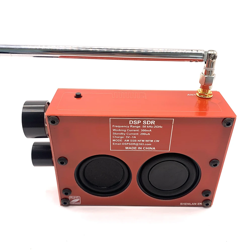 Malachite Radio Receiver 50kHz-2GHz for DSP Development Aluminum Housing 3.5 inch Capacitive Screen Modulation Support