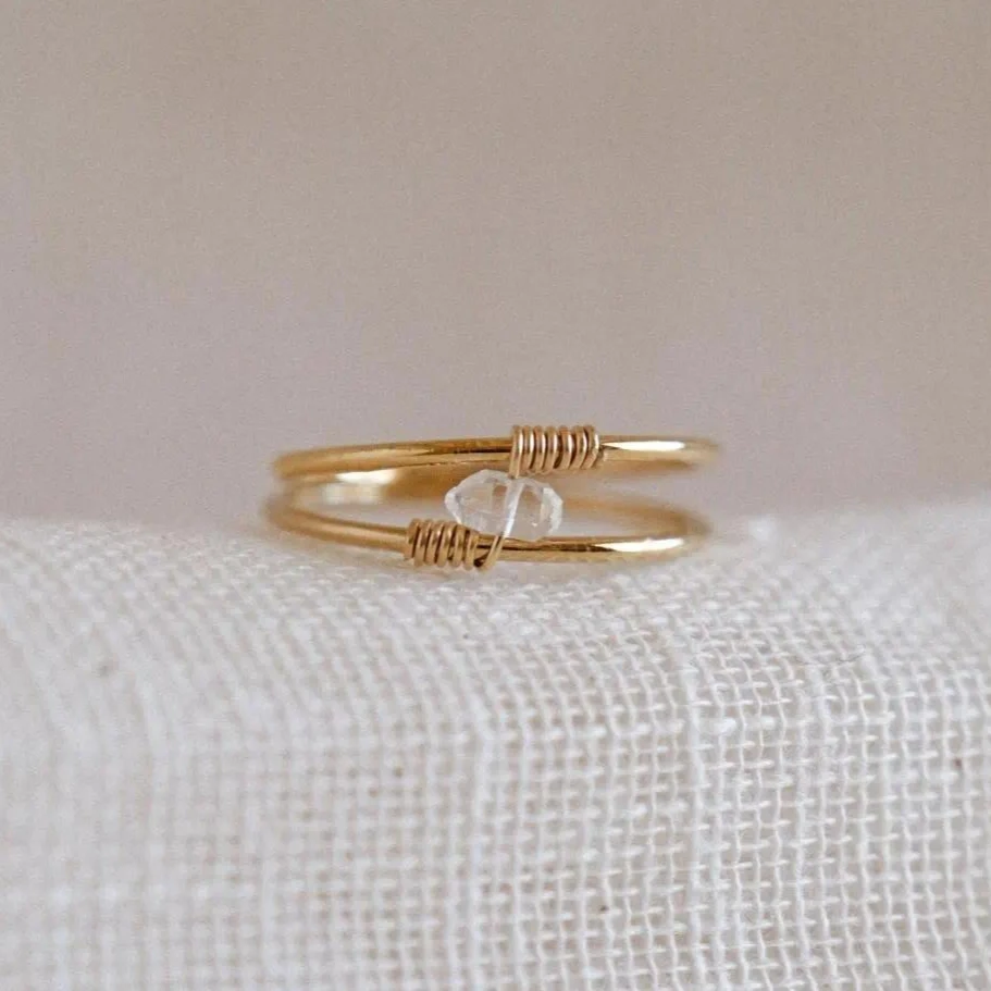 14K Gold Filled CZ  Ring Minimalist Delicate Knuckle Ring Tarnish Resistant Boho Jewelry Gifts for women
