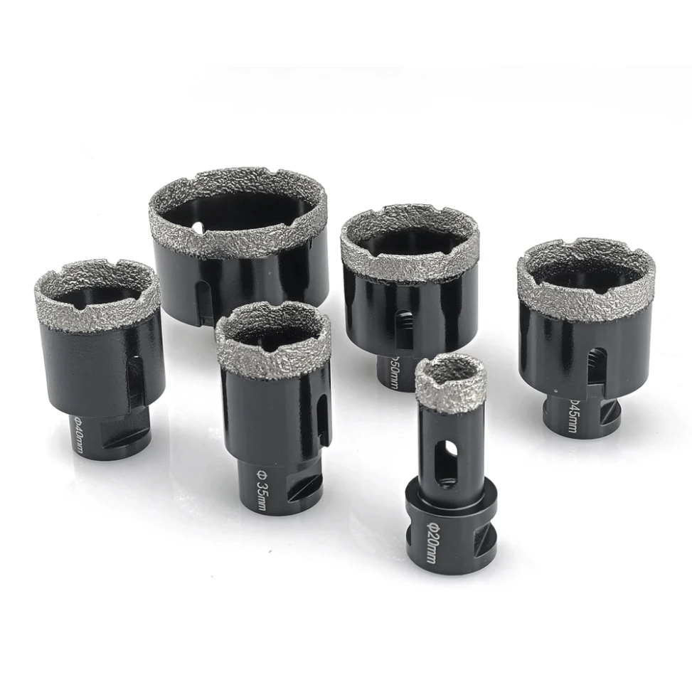 M14 Thread Diamond Dry Vacuum Brazed Drilling Core Bits Set porcelain tiles crowns Drill Granite Marble Hole Saw Tools 1 Pcs