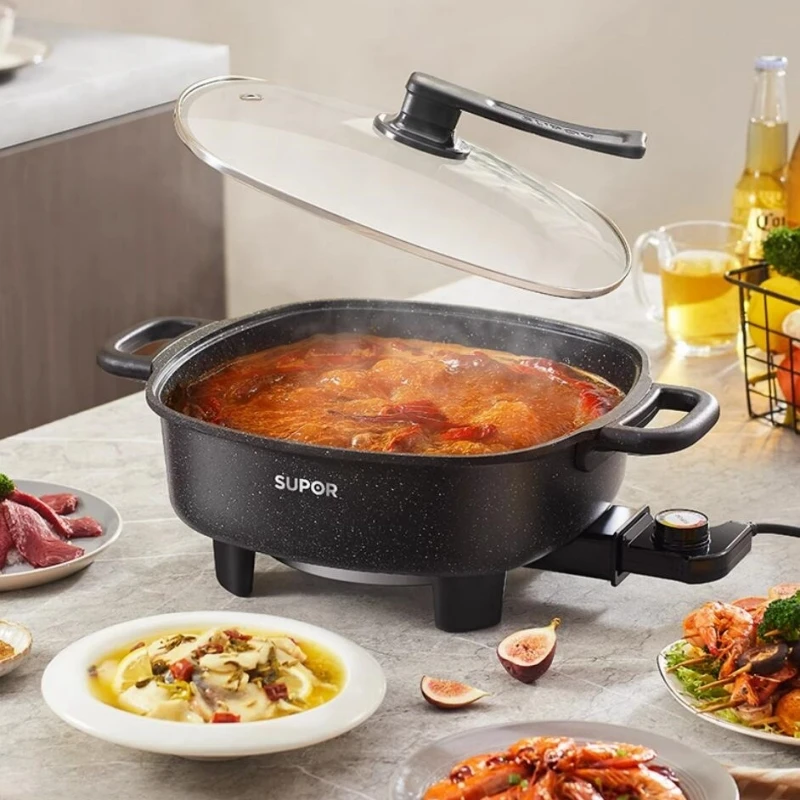 

SUPOR 220V Electric Hot Pot Frying Pan Electric Cooker 6L Household Multifunctional Cooking Grill Electric Hot Pot