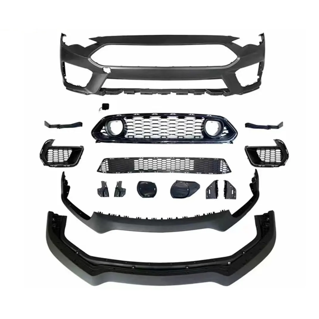 Car Parts Car Body Kit for Ford Mustang To Mach 1 2018-2022 Front Bumper Assembly with Grille Front Lip