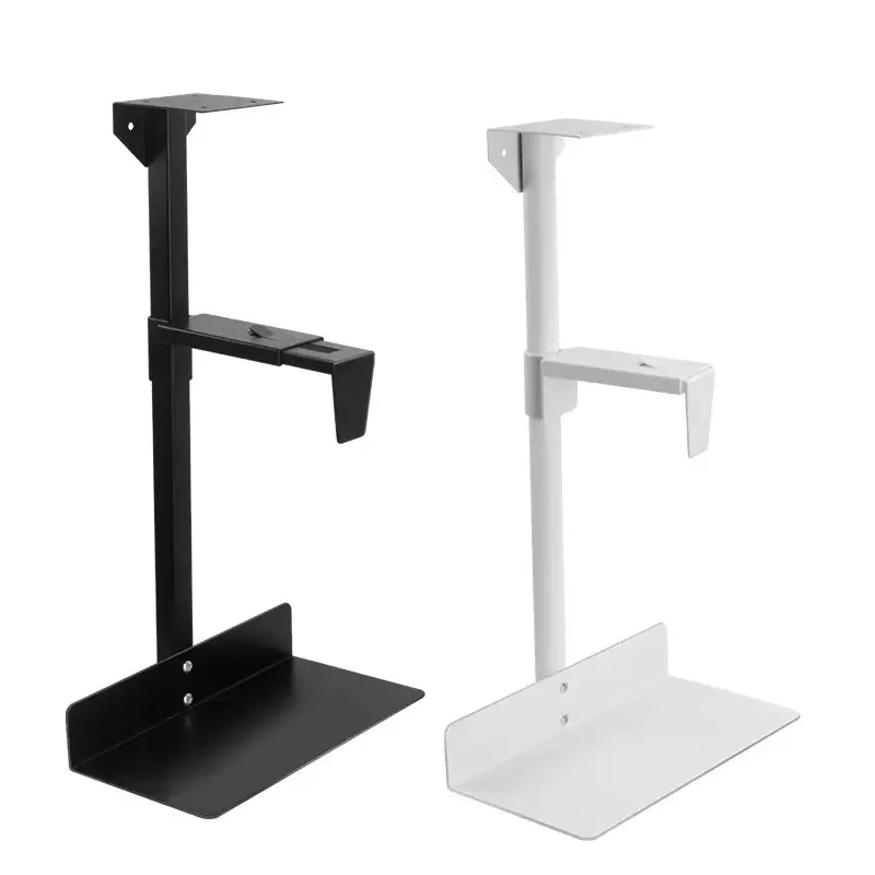 Home Adjustable Width‑Height Suspended Console Bracket, Desktop & Wall‑Mounted CPU Stand for Kitchen Storage and Organization