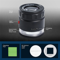 TFORU-Loupe Magnifier 10X,Rechargeable Jewelers Magnifying Glass With LED Light And Scale, Adjustable Focal Length Magnifier