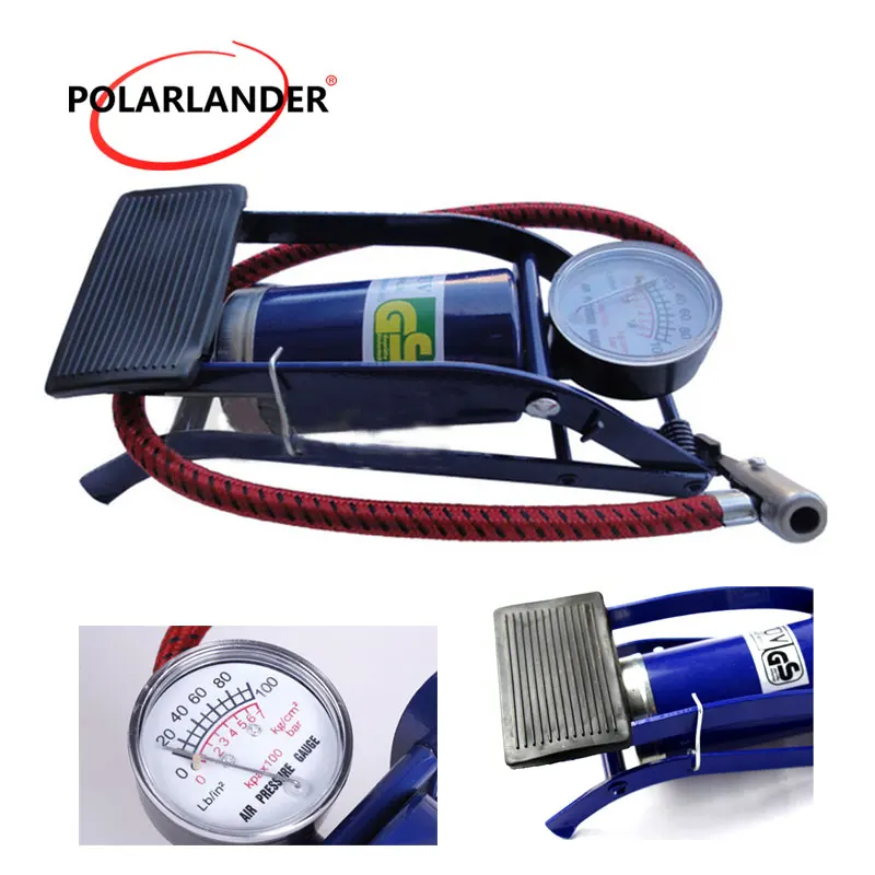 PolarLander Car Pump Portable Multifunction High Quality Compressor Car-styling Foot Air Pump 100PSI Car Vehicle Inflator