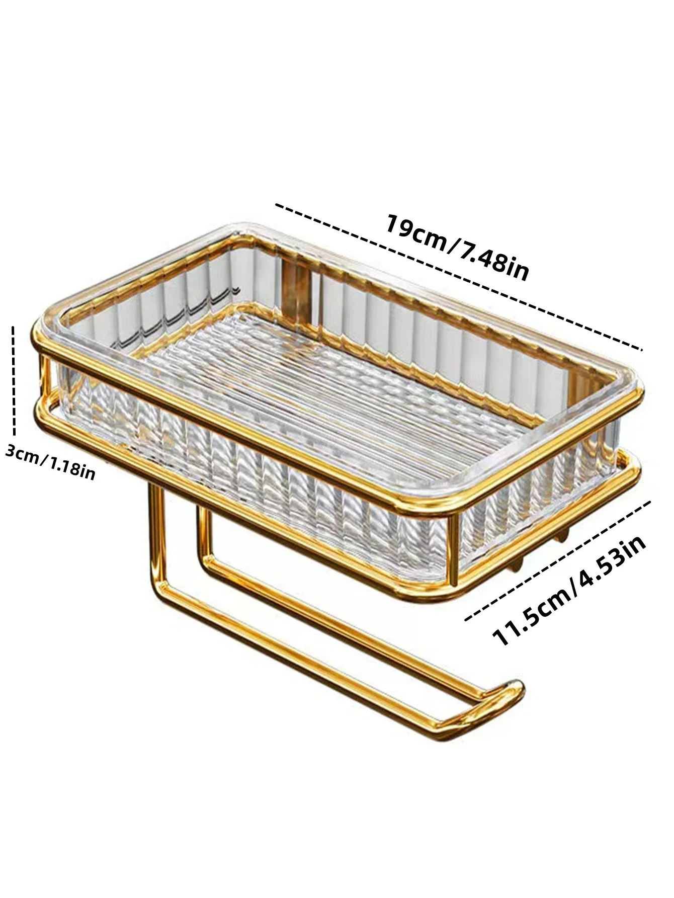 Caja de pañuelos de baño ligera de lujo, estante sin perforaciones, colgante de pared, baño, pared de inodoro, bandeja de papel de aromaterapia, envío directo