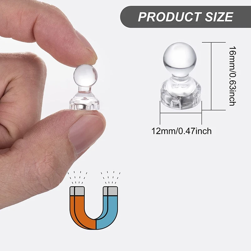 66 pces ímã magnético do pino de pressão, ímã do pino de pressão, tachas magnéticas do polegar do ímã do refrigerador para a cozinha, geladeira, escritório