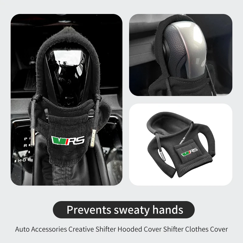 Hoodie Car Gear Shift Cover Fashion Manual Handle Change Lever For Skoda VRS Octavia 2 3 Kamiq MK3 Kodiaq Karoq Superb Fabia