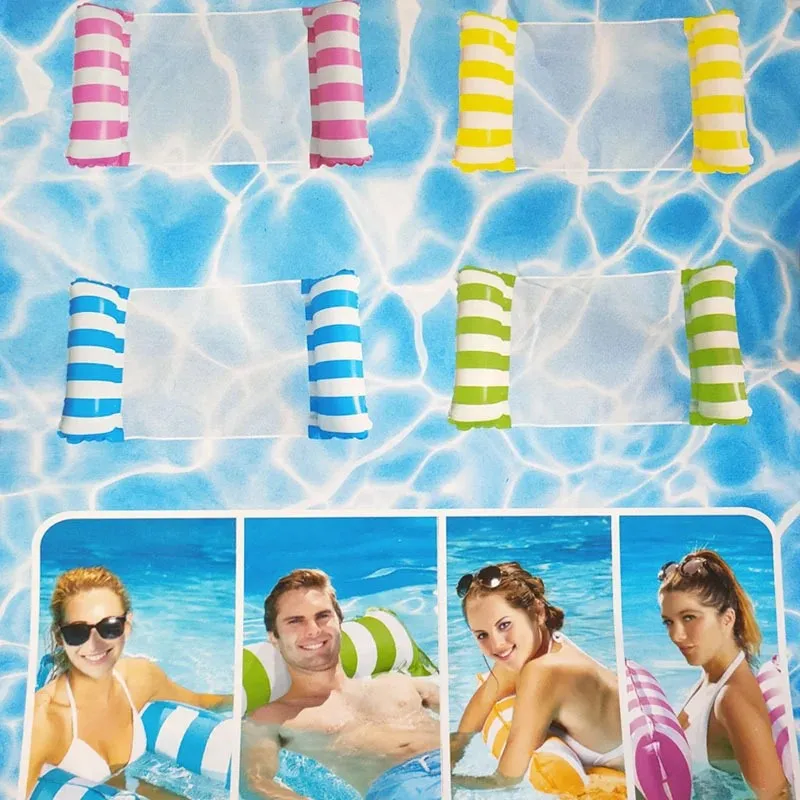 Foldable Water Inflatable Hammock Sofa Floating Bed Summer Backrest Floating Drainage Lounge Chair Ideal for Swimming Pool Party view 6
