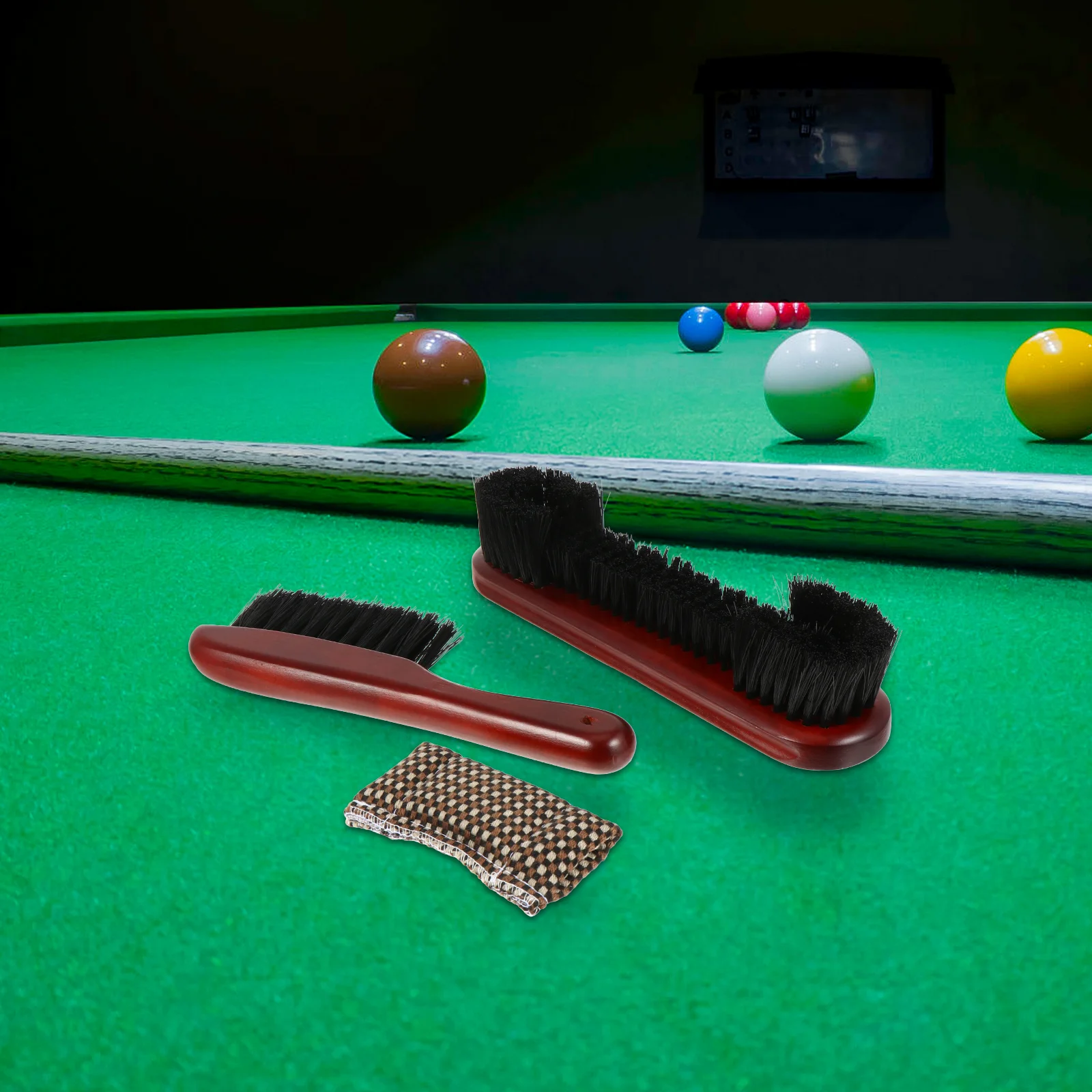 Billiard Pool Brush Billiards Cleaning Tool Table Supplies and Rail Towel Snooker