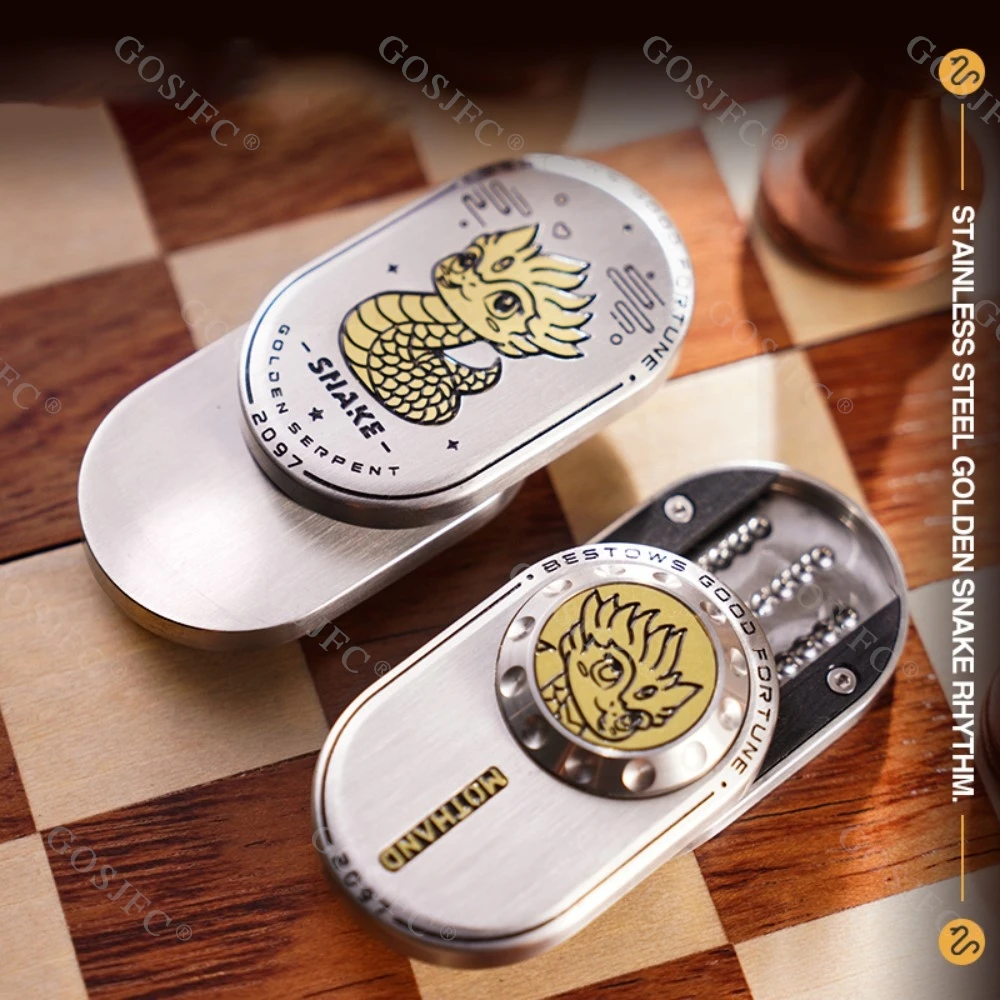 MOTHAND EDC スネークプッシュスライダーラチェットフィジェットスピナーフィジェットおもちゃ大人のためのストレスリリーフおもちゃガジェットオフィスデスクアクセサリー