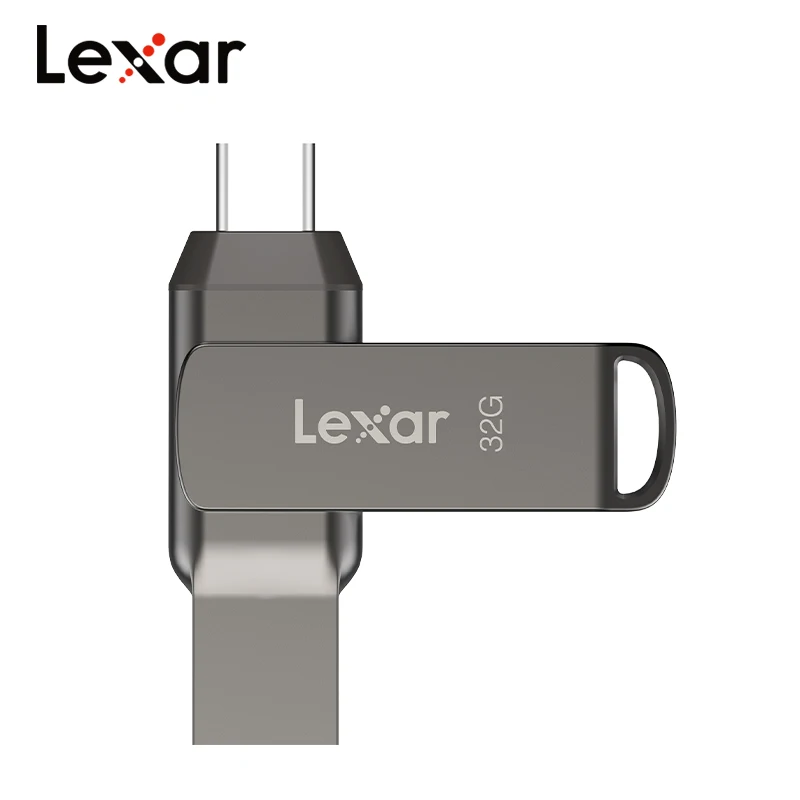 Original Lexar USB3.1 JumpDrive TYPE-C D400 Encrypted 256GB 128GB 64GB 32GB Metal 130MB/s Udisk Flash Memory Stick for Desktop