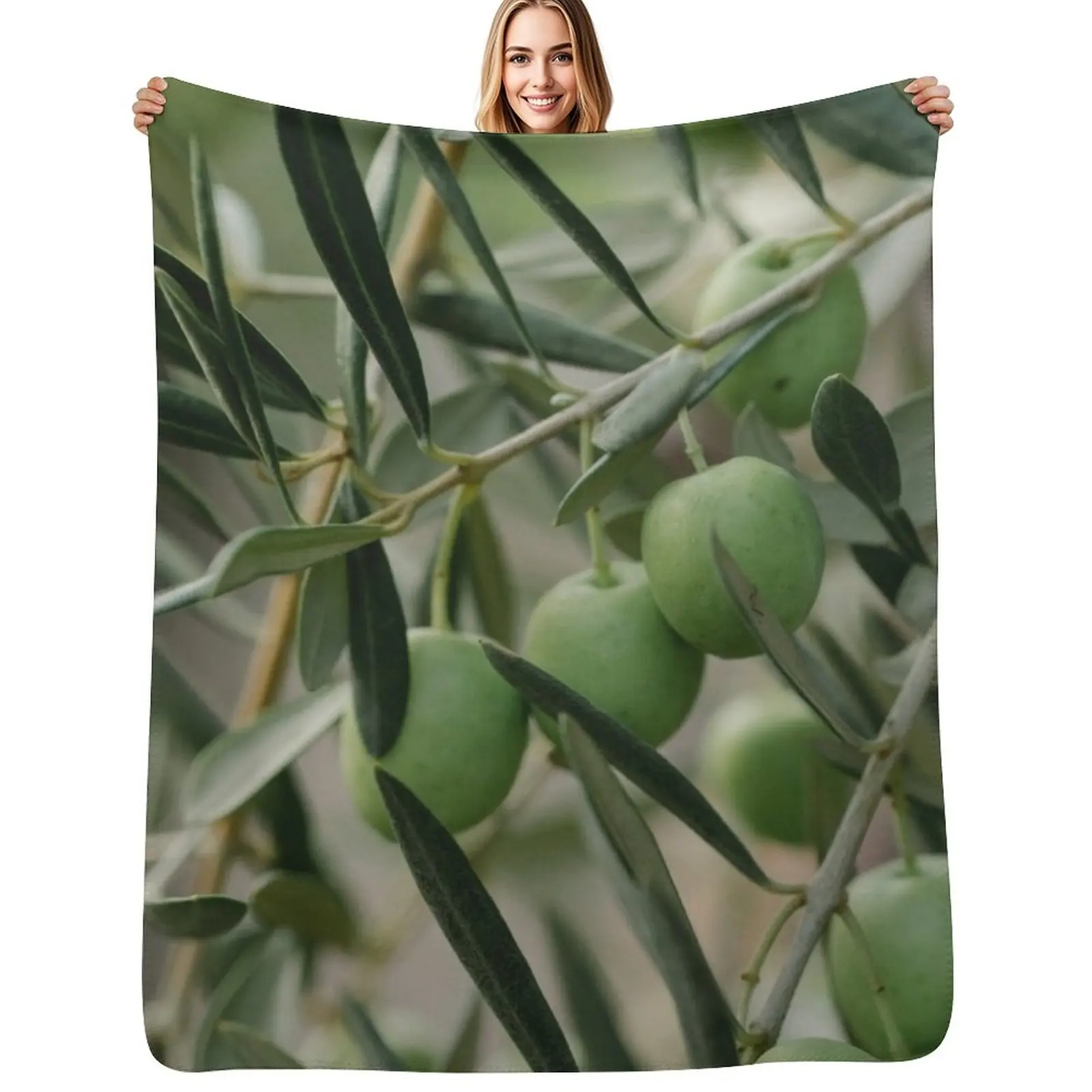 

Olive tree Throw Blanket Blankets For Baby Warm Furrys Travel Blankets