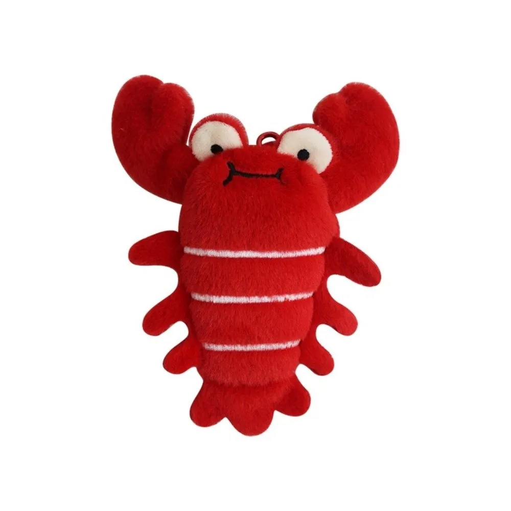 Fashion Lobster Ocean Animal Coin Purse Fluffy PP Cotton Keychain Hanging Decoration Simulation Animal Bag Pendant Card Bag