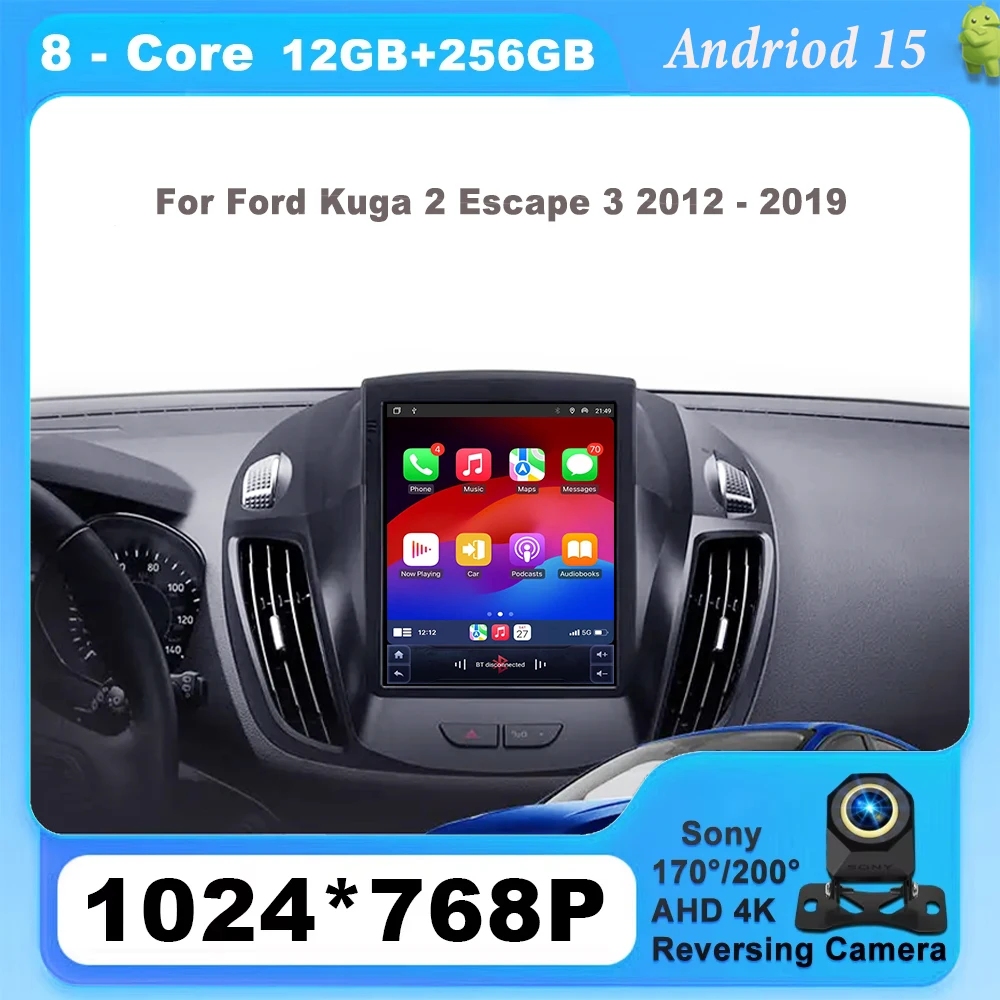 

Android 15 For 9.7 Ford Kuga 2 Escape 3 2012 - 2019 Carplay Autoradio Car Radio Multimedia 8 CORE IPS LED Navigation GPS 5G Wifi
