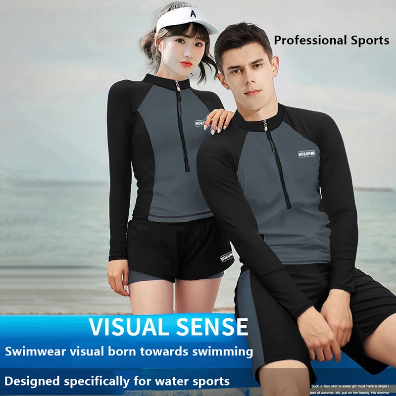 Men Woman Swimsuit Diving Suit Long Sleeve Quick Drying Wetsuit Summer Sun Protection Spearfishing Swim Surfing Training Suits