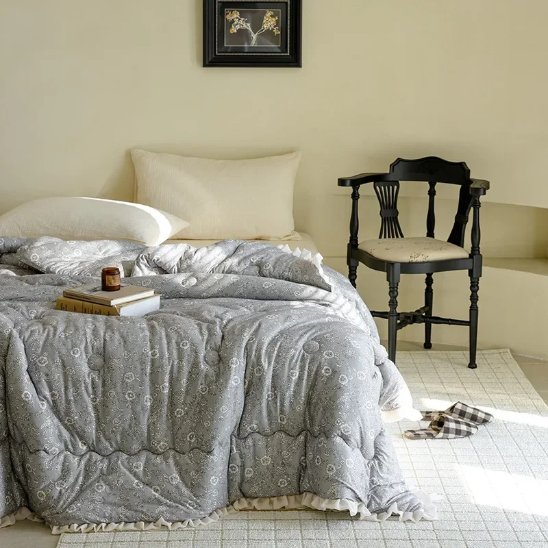 version of cloud marshmallow knitted cotton lace machine washable soybean fiber quilt core four seasons sleeping naked quilt