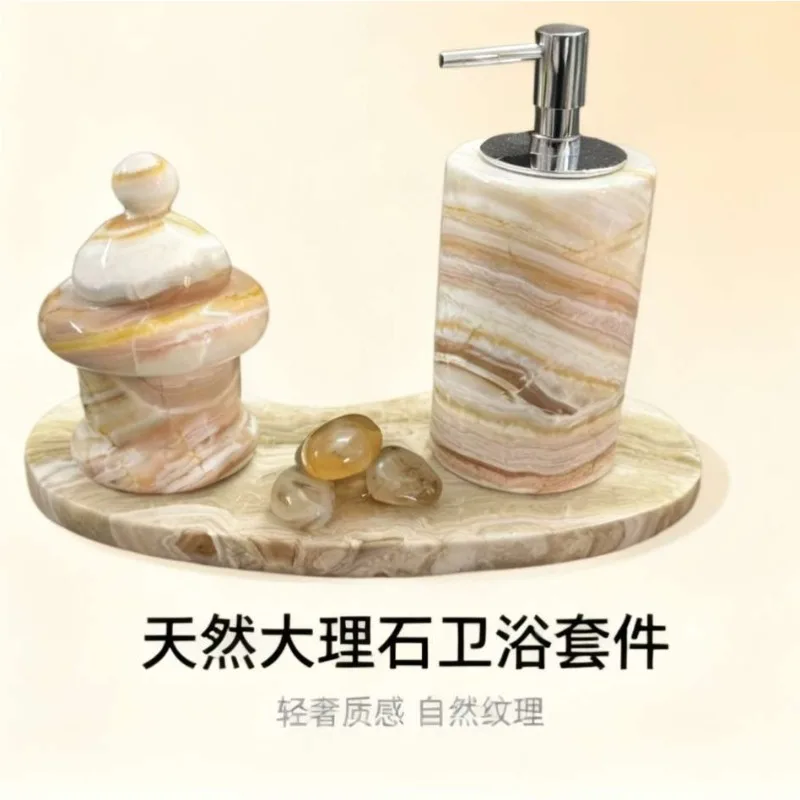 Wabi-Sabi Style Bathroom Accessory Set with Soap Dispenser, Decor for Hotel, Homestay & Showroom Restroom