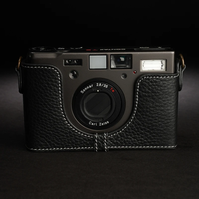 100% Brand New Genuine Leather Camera case Cover Bag for CONTAX T3 T2 Tix