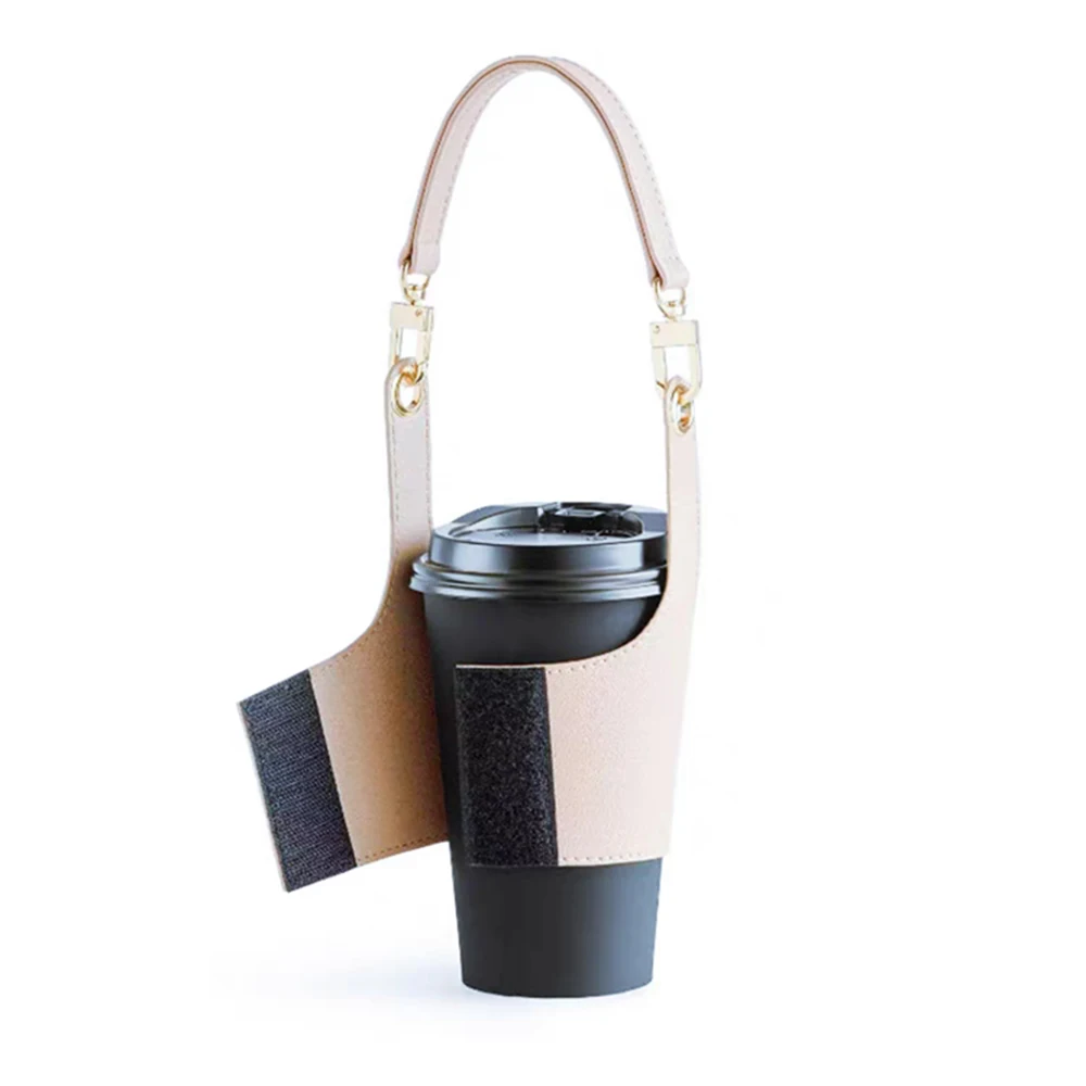 Tragbare benutzerdefinierte Name Mode Getränkehalter Mode Vintage PU Leder Kaffee Milch Tee Tasse Tasche personalisieren Buchstaben Wasserflasche Tasche – Detail 7