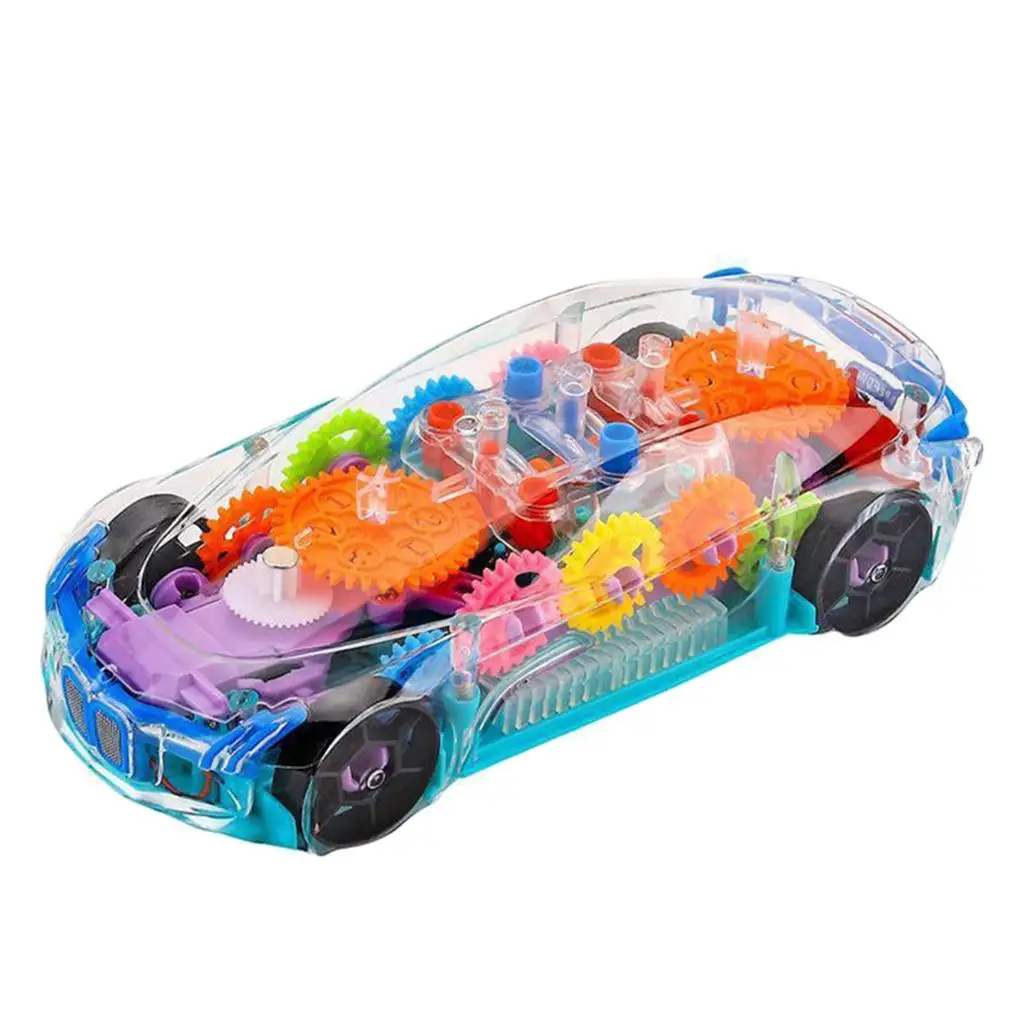 Baby Car Transparent Early Educational Learning Race Car Toys for Boys Girls