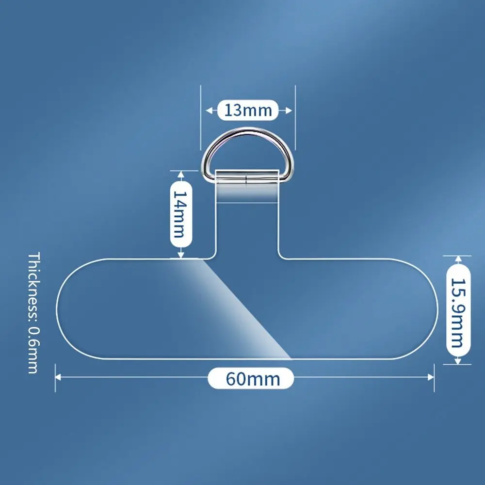 Universal TPU Clear Phone Lanyard Fixed Card Replacement Gasket Detachable Mobile Phone Hanging Cord Strap Patch Pads