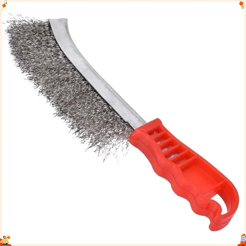

Multi-function Tool Wire Brush Copper Plated (Stainless Steel Brush, 1PCS) Long Handle Kitchen Grill Special Plate Rust Removal