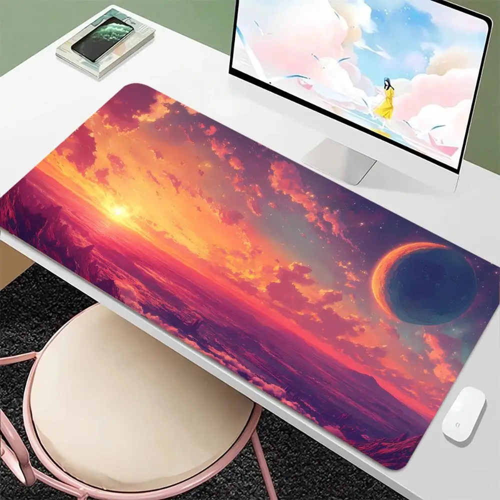 

Коврик для мыши Sunset Landscape 900x400, большой размер, коврик для компьютерного офиса и игрового стола XXL, резиновый противоскользящий коврик для игровой клавиатуры и мыши