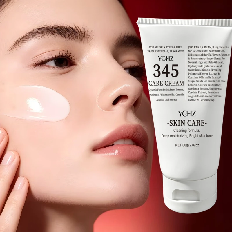 345 Face Cream - Night Cream, Reduces Fine Lines and Dark Spots, Alcohol-Free, Suitable for Mildly Sensitive and Large-Pore Skin, Suitable for All Skin Types, Deeply Nourishing and Intensely Hydrating