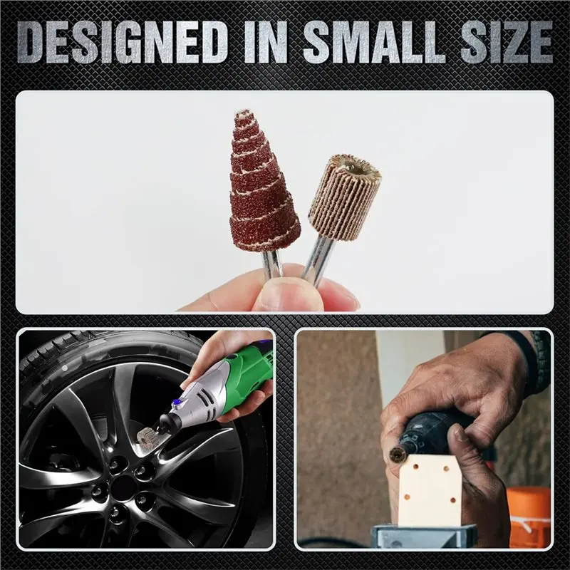 ABLJ For Drill, Pack Sanding Wheel Set 10 Pieces 1/4 Inch Shank Flap Wheels For Drill& Die Grinder, Flap Wheel Sander For Drill