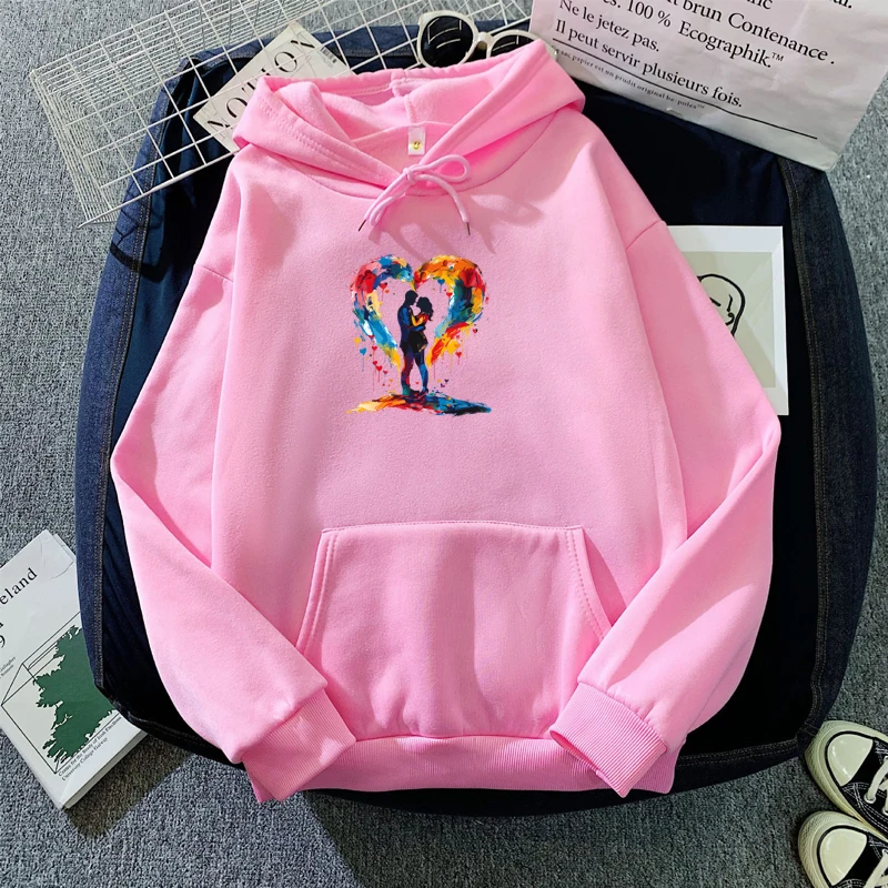 Valentine Lover Funny Print Hoody Men Women Hip Hop Pullover Hoodie Loose Warm Sweatshirt Fashion Fleece Clothing Couple