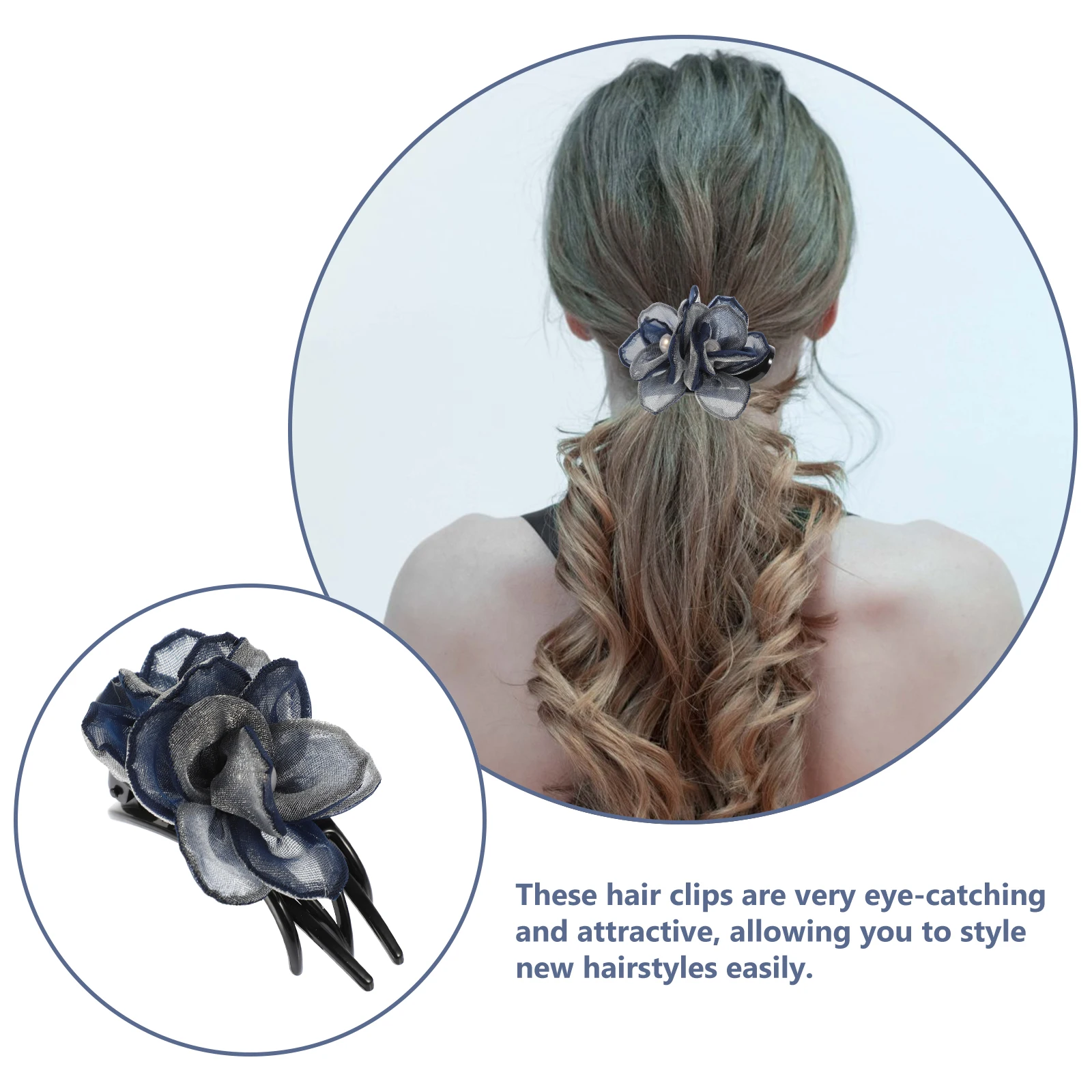 

Silk Yarn Hair Clip Duck Billed Plastic Jaw Clips for Women Stylish Accessories For Women Decorative Accessories Reusable