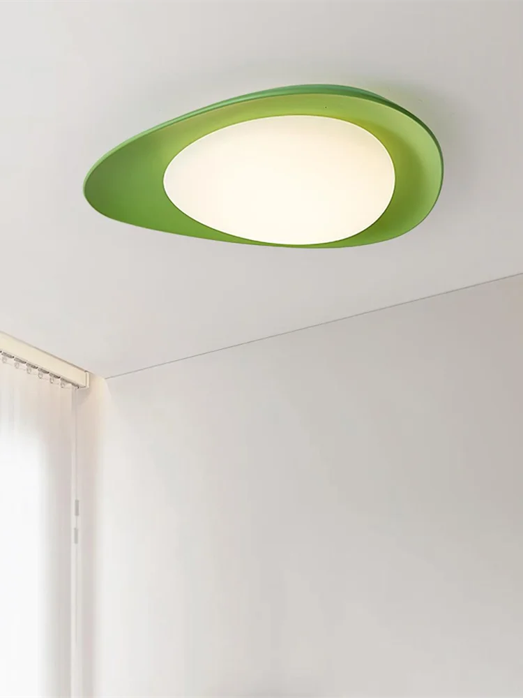 

Современный зеленый потолочный светильник в скандинавском кремовом стиле, минималистичный дизайнерский потолочный светильник для спальни, фойе, потолочный светильник для детской комнаты