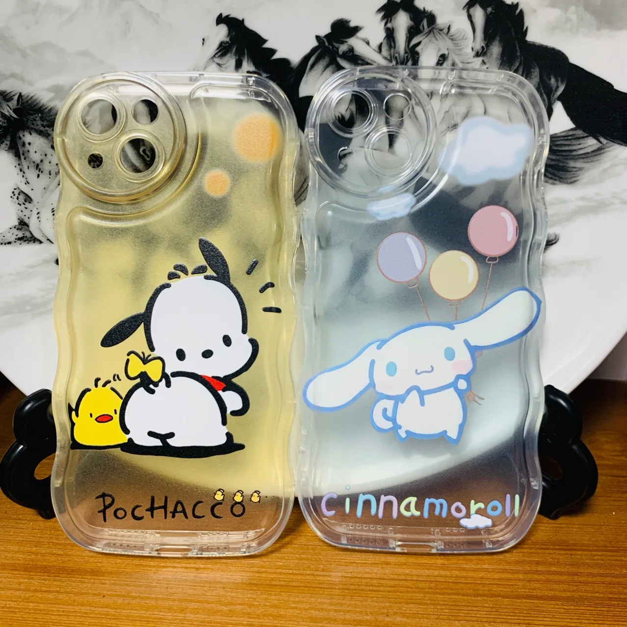 حافظة Kawaii Pocahacco إبداعية ثلاثية الأبعاد لهاتف آيفون 15 14 13 12 11 XS/XR 7/8 Pro Max Sanrio Cinnamoroll