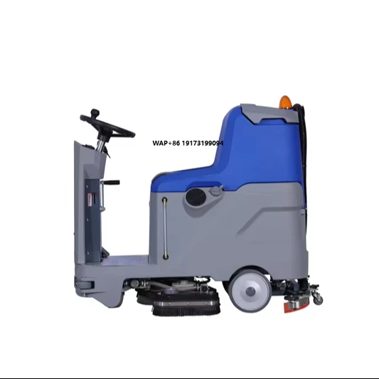 

New Manual Ride-On Floor Scrubber Sweeper Electric Construction Plastic Metal Material Core Components Pump Gear Battery Motor
