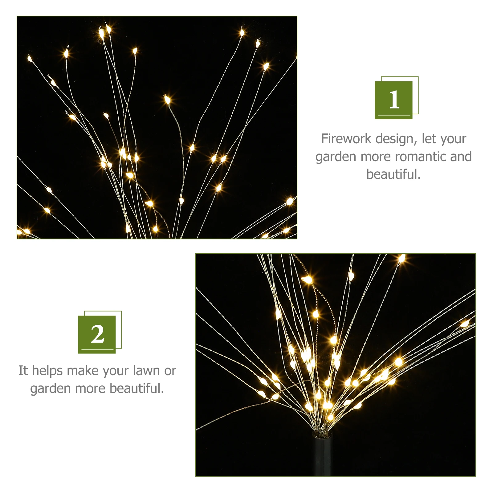 Solar Firework Shape Lawn Light Solar String Lamp Garden Stake Light LED Outdoor Decor for Yard Patio Pool String Lamp