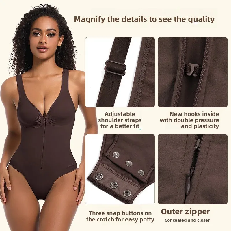 ملابس داخلية بدون حمالات بدون حمالات ذات ضغط مزدوج، تصميم مثلث، تغطية كاملة، ملابس تشكيل الجسم بدون ظهر #1