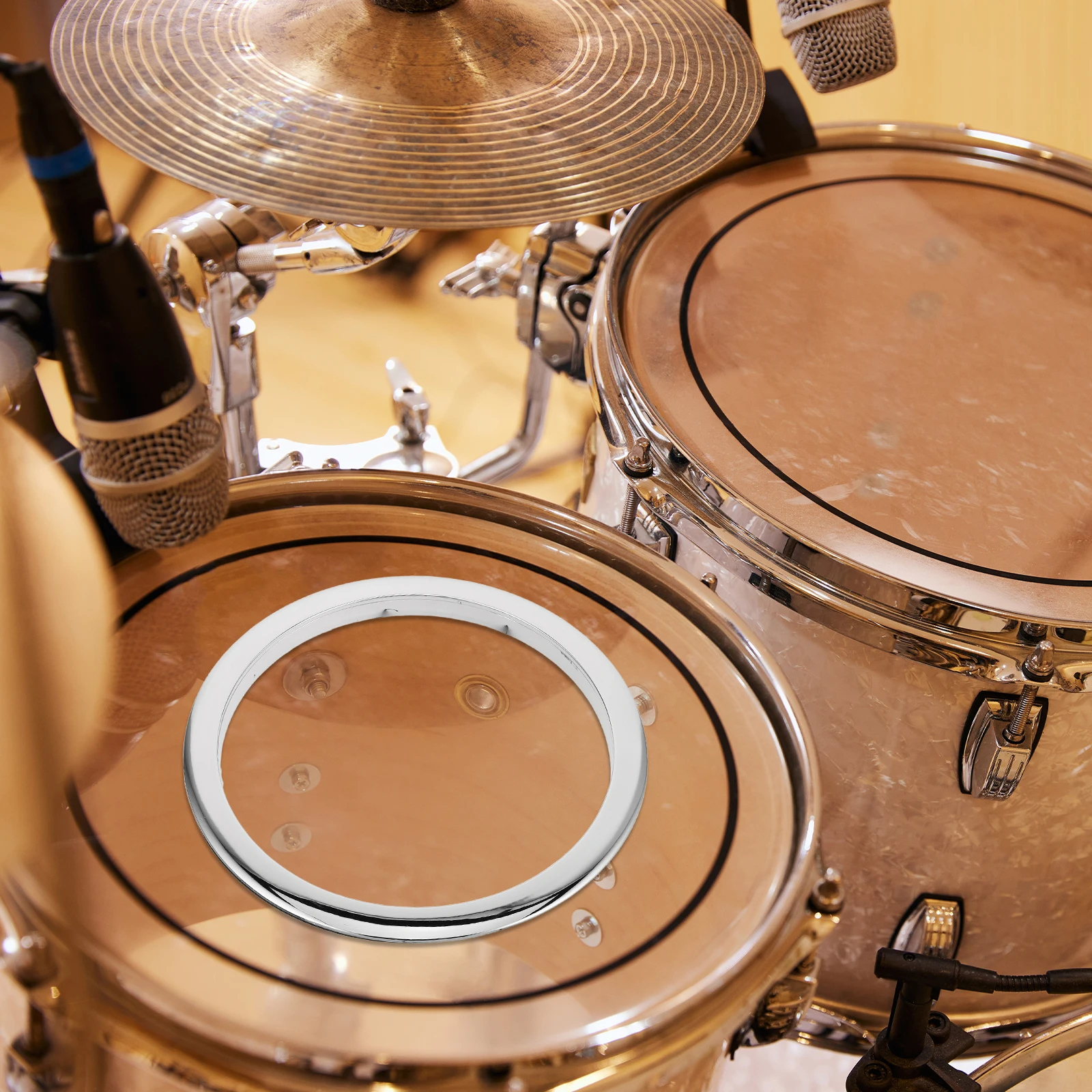 

Percussion Accessories Bass Drum Counterweight Head Rings Protective Circle Cymbal Holder Mute Metal Hoop Clamp Protector
