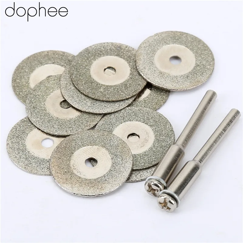 

12pc 20mm Thin Grinding Slice MINI Diamond Cutoff Wheel Refine Dremel Accessories Rotary Tool Jade Gem Stone Discs Rotary dophee