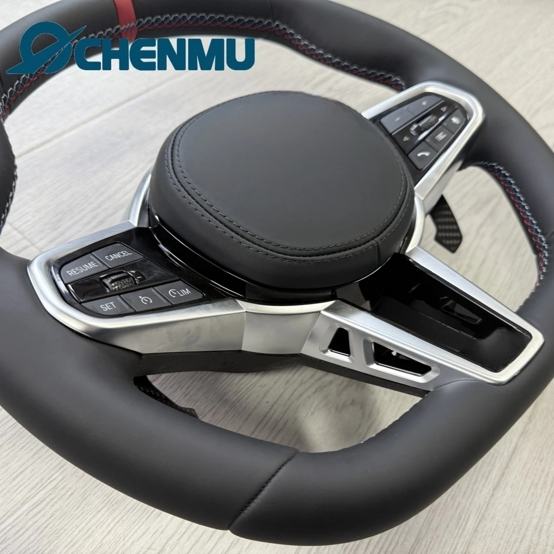 พวงมาลัยหนังแท้ทรง D อัพเกรด CS สำหรับ BMW G30 G31 G32 X3 G01 X4 G02 M2 G87 M3 G80 M4 G82 G42 G20 M5 F90 G11