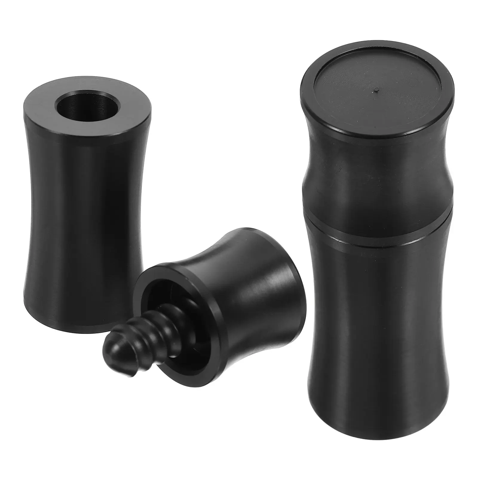 

2Pcs Pool Cue Joint Protector Stick Joint Thread Caps Plastic Black Billiard Accessories End Covers Shockproof Replacement Parts