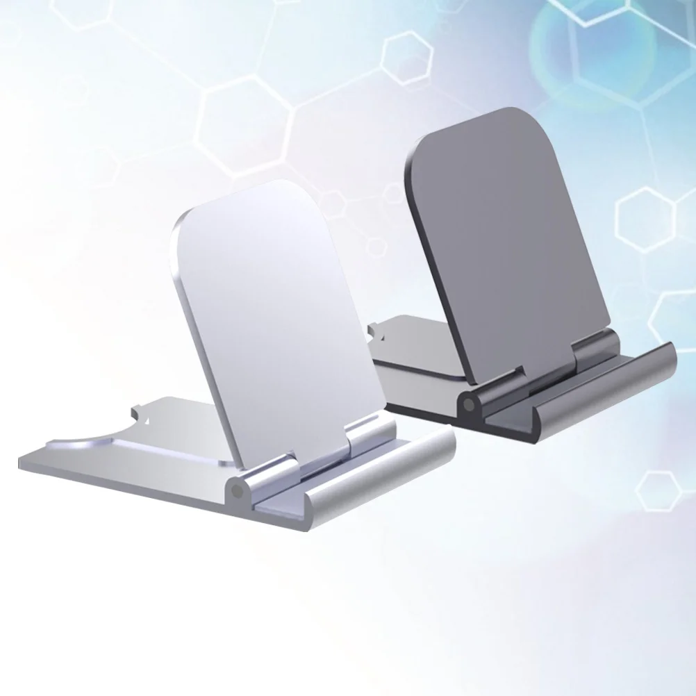 2Pcs Foldable Phone Holder Multi-Angle Desktop Stand Lightweight Portable Phone Support for Smartphones Tablets Mp5 Video