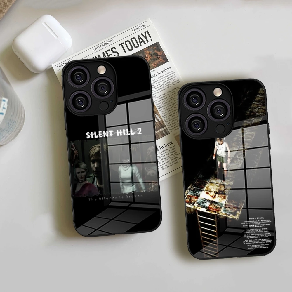 

Silent Hill 2 Phone Case Tempered Glass For IPhone 16 Promax 15 14 Pro 13 12 11 plus X XS XR phone case