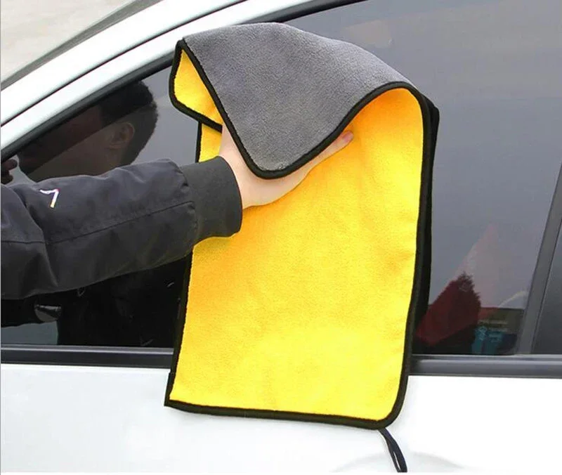 5/10PCS Soft Microfiber Cloth 30/40/60cm Thickened Car Cleaning Towel Household Kitchen Dish Towel Car Beauty Care Cloths
