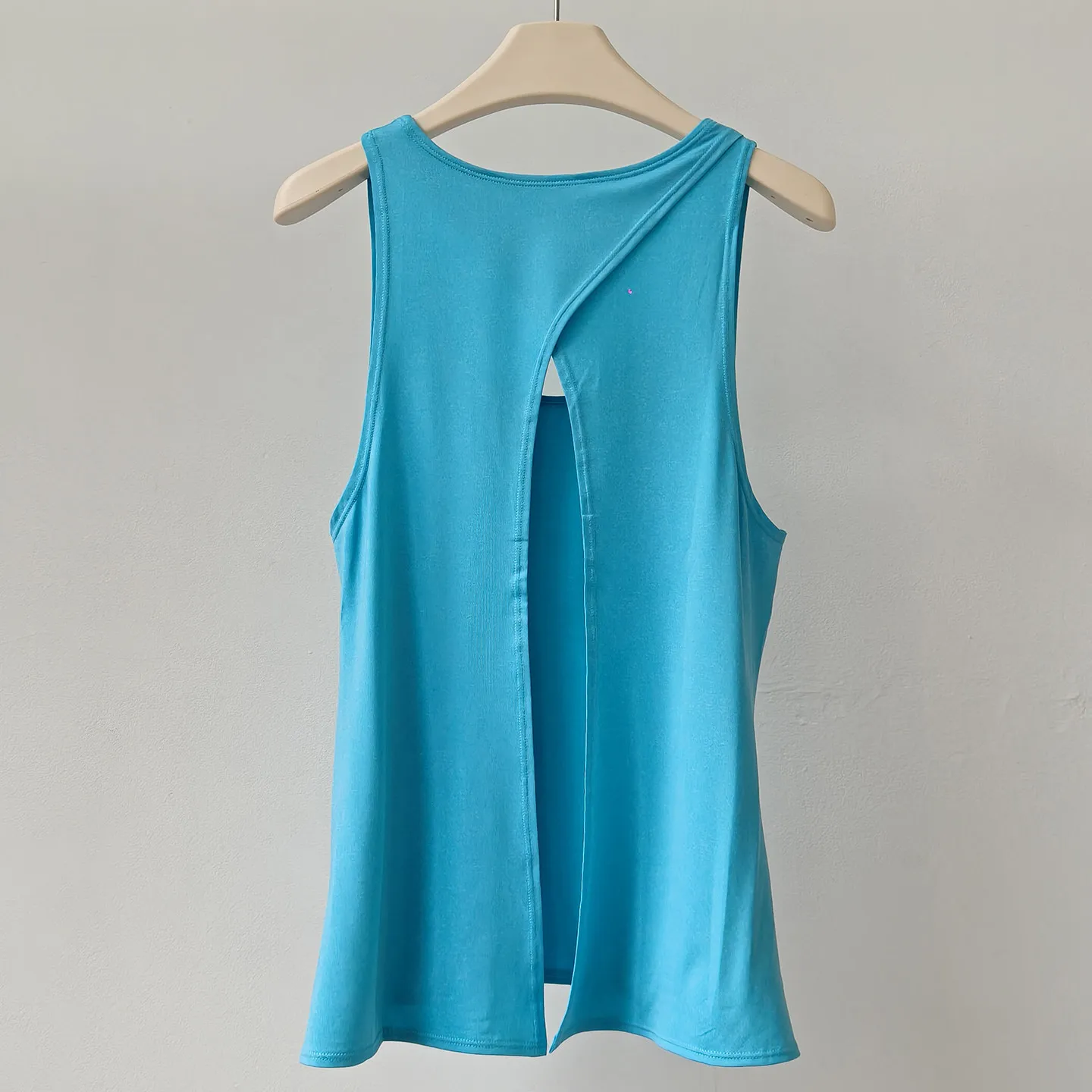 Damen Sommer Slim Fit Schnelltrocknende Ärmellose Rennweste Lose Fitnesskleidung Lässiges Yoga-Oberteil mit Bindung für Laufen und Aerobic – Detail 4