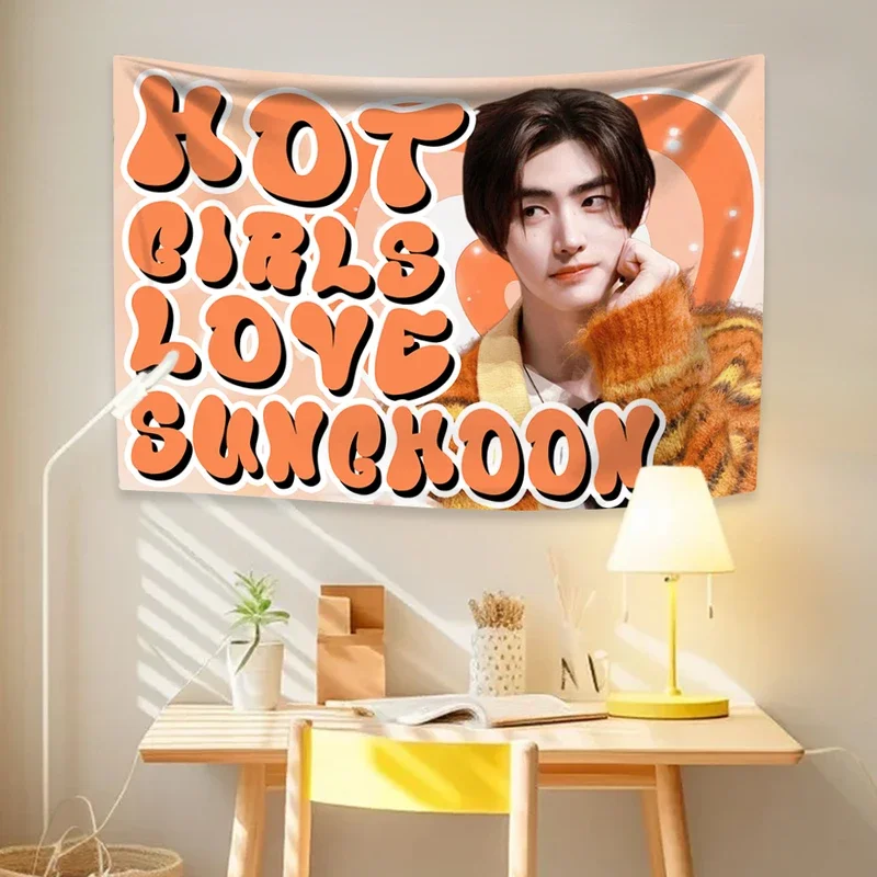 Sunghoons Hot Girls Tapestry Kpop Idol Flag Home Decor Dormitory Background Cloth Gift Ideas Birthday Gift & Concert Banner # 0@