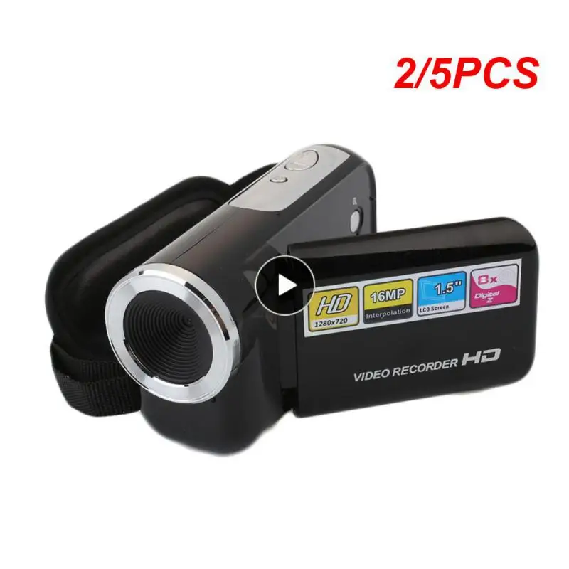 

2/5PCS Digital Video Camera Camcorder 16MP Night Vision Recording 8X Digital Zoom 2inch LCD Display Screen Handheld Mini DV