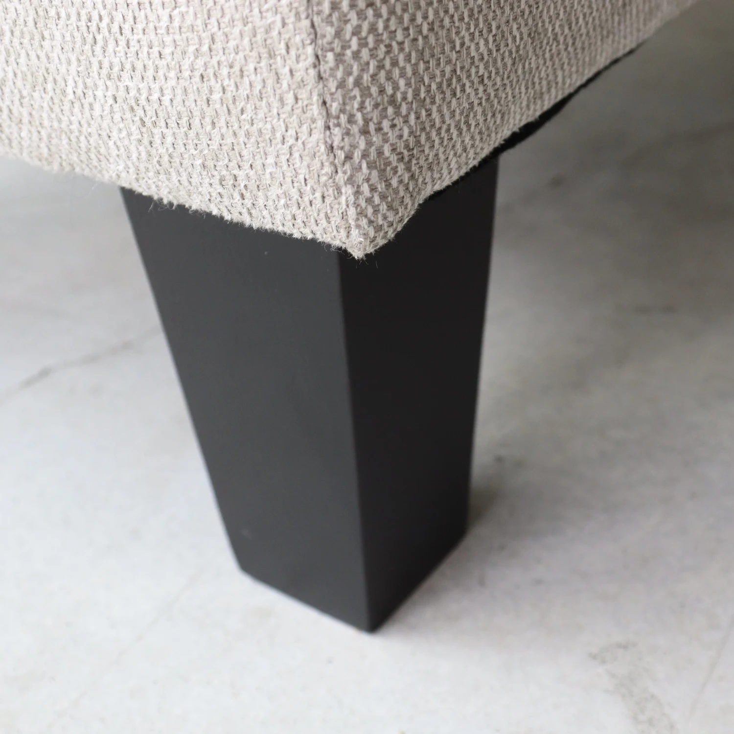 Fabric Ottoman Light Grey