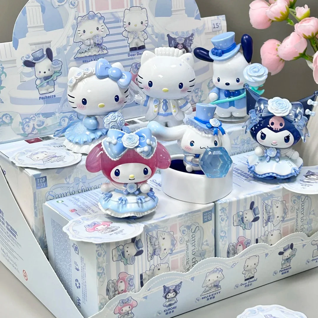

Toptoy Sanrio Family Wedding Series Blind Box Hello Kitty Kuromi Desktop Ornaments Romantic Gift for Girls Birthday Surprise Toy