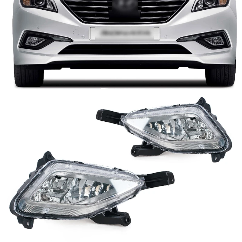 

Car fog lamp For Hyundai Sonata 2015 2016 2017 driving light daytime running light DRL foglight Front bumper Fog Light