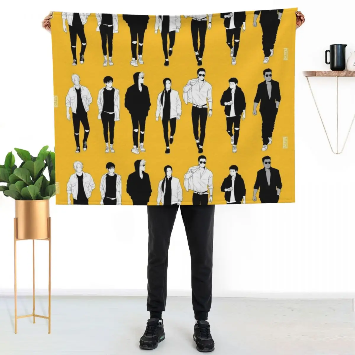 Banana Fish Boys Throw Blanket Thin Soft Blanket for Summer Night Sleeping